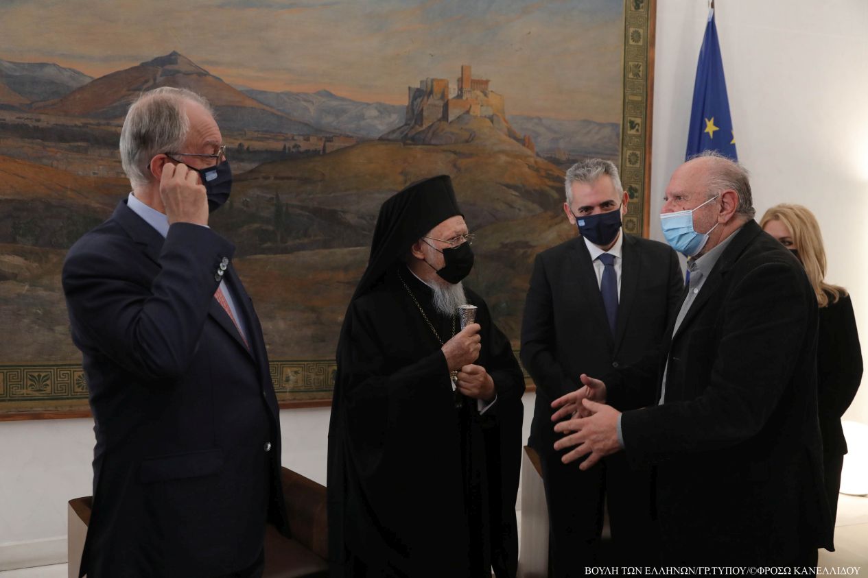 Ο Πατριάρχης κκ. Βαρθολομαίος στη Βουλή